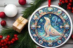 Round Christmas Ornament Sublimation|Clipart Product Image 2