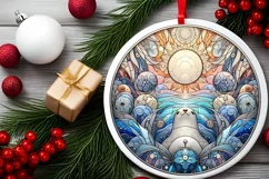 Round Christmas Ornament Sublimation|Clipart Product Image 2