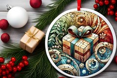 Round Christmas Ornament Sublimation|Clipart Product Image 2