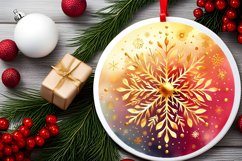 Round Christmas Ornament Sublimation|Clipart Product Image 2