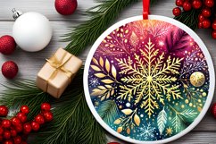 Round Christmas Ornament Sublimation|Clipart Product Image 2