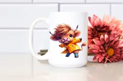 Funny Highland Cow Dancing, PNG Product Image 2