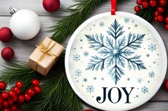 Round Christmas Ornament Sublimation|Clipart Product Image 2