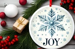 Round Christmas Ornament Sublimation|Clipart Product Image 2