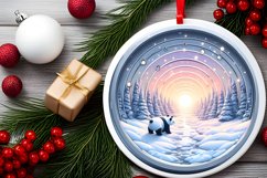 Round Christmas Ornament Sublimation|Clipart Product Image 1