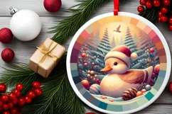 Round Christmas Ornament Sublimation|Clipart Product Image 2