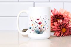 Centered Vibrant Wild Flowers | Sublimation | Clipart Product Image 2