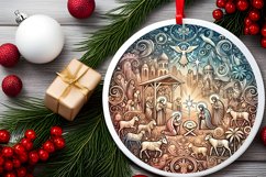 Round Christmas Ornament Sublimation|Clipart Product Image 2