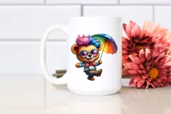 Cute Baby Bear Dancing with Goofy Smile PNG Product Image 2