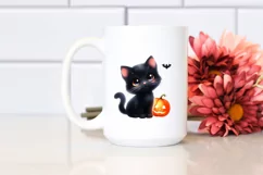 Vibrant Baby Black Cat Scenery | Clipart Product Image 2