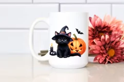 Vibrant Baby Black Cat Scenery | Clipart Product Image 2
