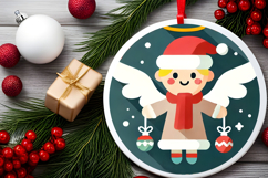 Round Christmass Ornament PNG Product Image 2