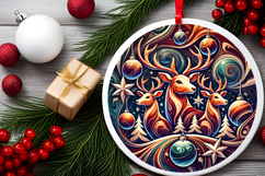 Round Christmass Ornament PNG Product Image 2