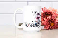 Wild Flowers Bold Watercolor | Sublimation | Clipart Product Image 2