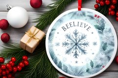 Round Christmas Ornament Sublimation|Clipart Product Image 2