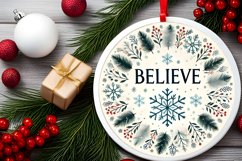Round Christmas Ornament Sublimation|Clipart Product Image 2
