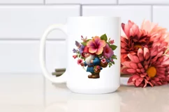 Detailed Gnome with Hibiscus Bouquet Digital Painting Product Image 2