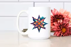 Vibrant Abstract Watercolor Star Clipart Product Image 2