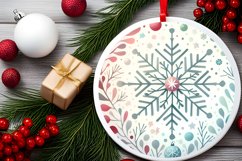 Round Christmas Ornament Sublimation|Clipart Product Image 2