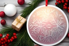 Round Christmas Ornament Sublimation|Clipart Product Image 2