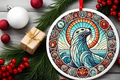 Round Christmas Ornament Sublimation|Clipart Product Image 1