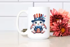 Whimsical Bunny USA Collors | Sublimation Clipart Product Image 2