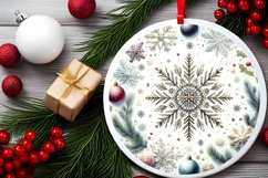 Round Christmas Ornament Sublimation|Clipart Product Image 2