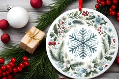 Round Christmas Ornament Sublimation|Clipart Product Image 2