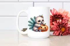 Cute Baby Peacock Sitting with Pumpkin, PNG Product Image 2