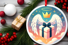 Round Christmass Ornament PNG Product Image 2