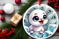 Round Christmass Ornament PNG Product Image 2