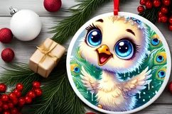 Round Christmas Ornament Sublimation|Clipart Product Image 1
