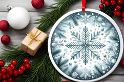 Round Christmas Ornament Sublimation|Clipart Product Image 2