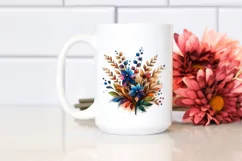 Wooden Small Stained Delphinium Clipart Product Image 2