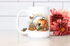 Autumn Rainbow Fairy House Clipart Product Image 2