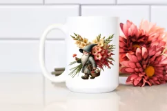 Detailed Gnome with Gladiolus Bouquet Digital Painting Product Image 2