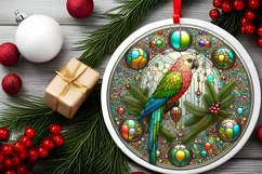 Round Christmas Ornament Sublimation|Clipart Product Image 1