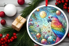 Round Christmas Ornament Sublimation|Clipart Product Image 1