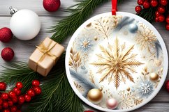 Round Christmas Ornament Sublimation|Clipart Product Image 2