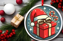Round Christmas Ornament Sublimation|Clipart Product Image 2