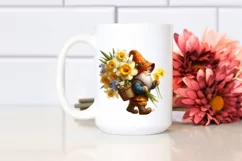 Detailed Gnome with Narcissus Bouquet Digital Painting Product Image 2