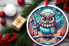 Round Christmas Ornament Sublimation|Clipart Product Image 2