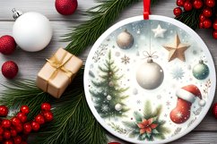 Round Christmas Ornament Sublimation|Clipart Product Image 2