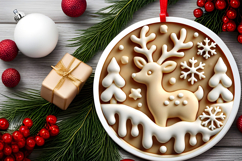 Round Christmass Ornament PNG Product Image 2