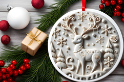 Round Christmass Ornament PNG Product Image 2