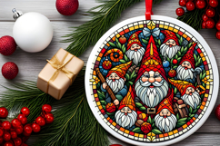 Round Christmass Ornament PNG Product Image 2