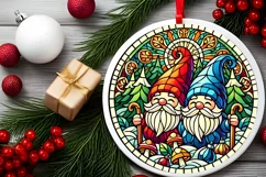 Round Christmas Ornament Sublimation|Clipart Product Image 2