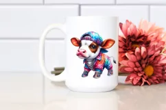 Colorful Baby Cow in Dancer's Outfit, Transparent PNG Product Image 2