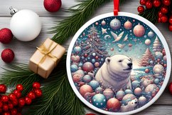 Round Christmas Ornament Sublimation|Clipart Product Image 2