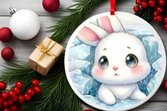 Round Christmas Ornament Sublimation|Clipart Product Image 2